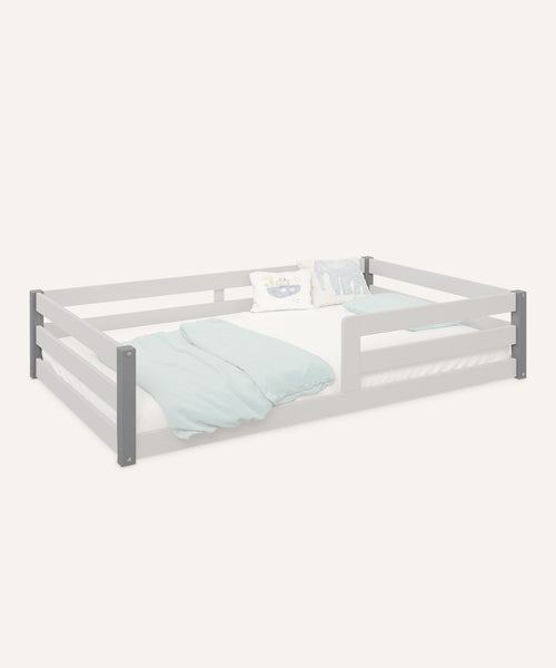 Umbau-Set Sona Kiefer zum Bodenbett Grau.