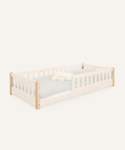 Umbauset zum Bodenbett Kiefer Natur.