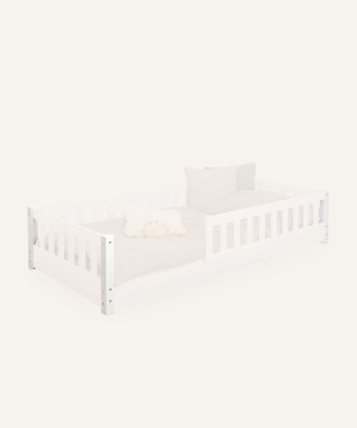 Umbauset zum Bodenbett Kiefer Weiß.