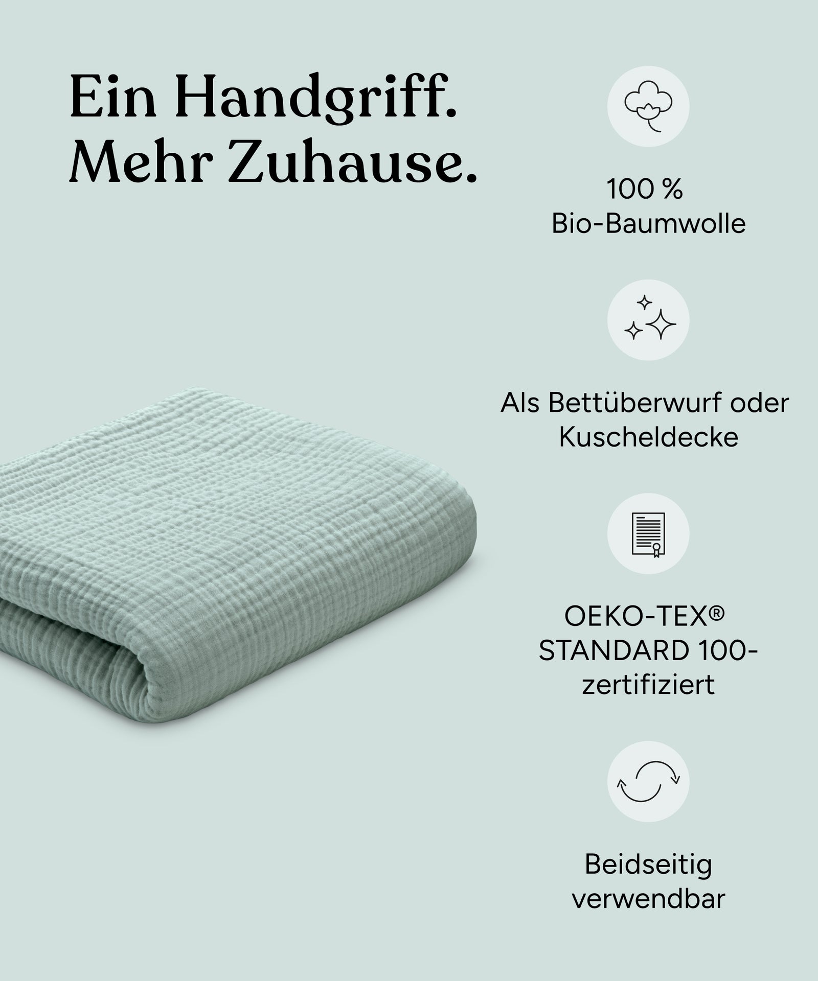 Vorteile Tagesdecke Musselin.