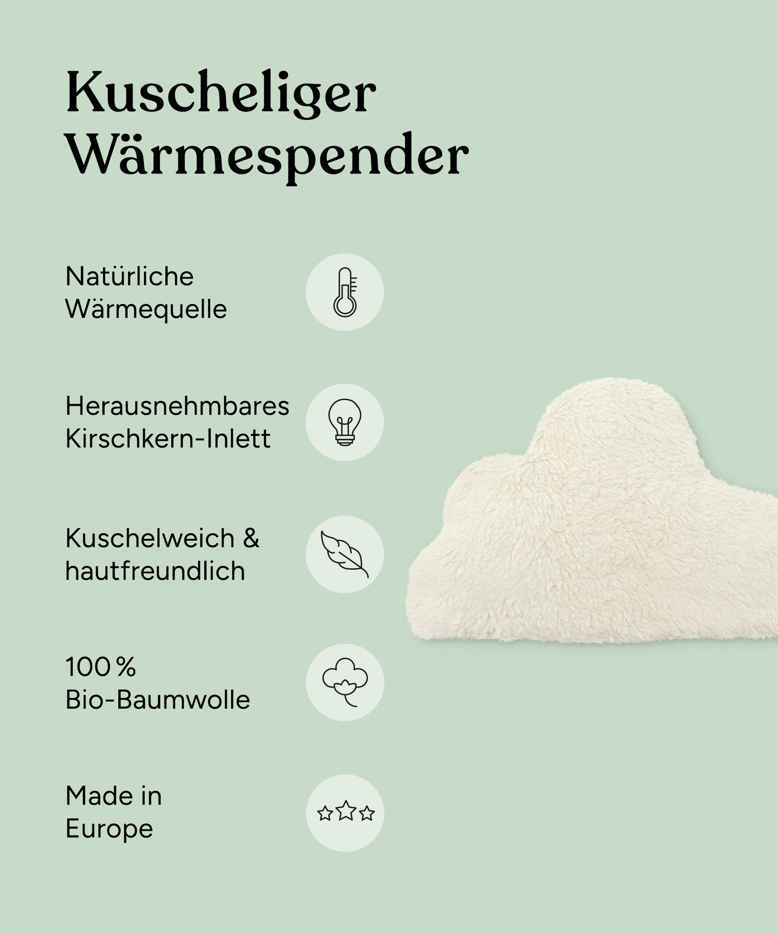 Vorteile von dem Kischkernkissen Wolke.