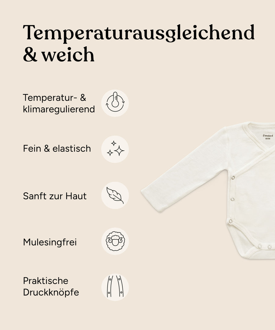 Wickelbody Merinowolle Schlupfform Vorteile.